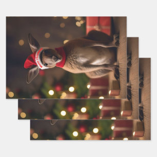 "Roo-dolph's Holiday Hop: Een Festief Wonderland" Inpakpapier Vel