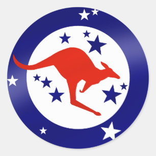 Roo sticker Oz sterren Australian Kangaroo