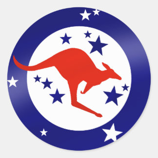 Roo sticker Oz sterren Australian Kangaroo