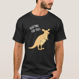 Roo-Ting voor u Funny Kangaroo Pun Dark BG T-shirt