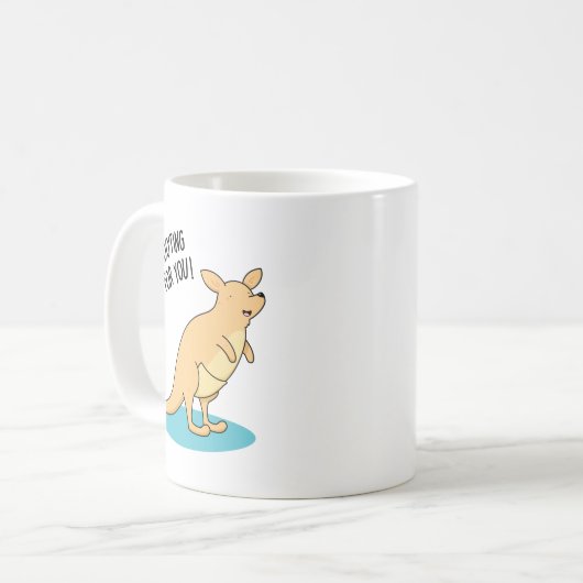 Roo-Ting voor u Funny Kangaroo Pun Koffiemok (Voorkant links)