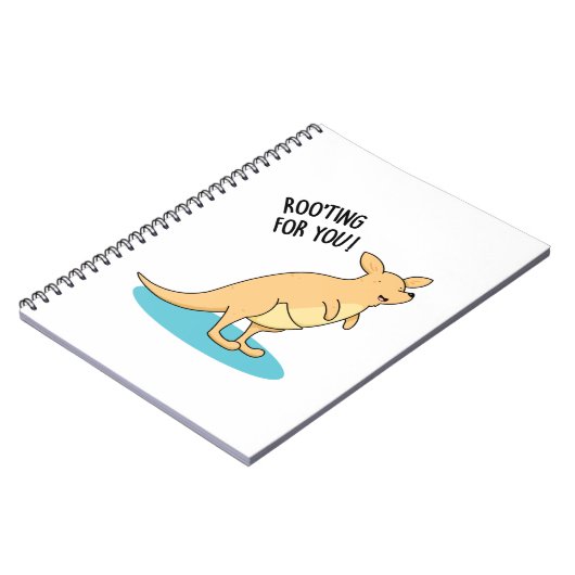 Roo-Ting voor u Funny Kangaroo Pun Notitieboek (Linkerzijde)