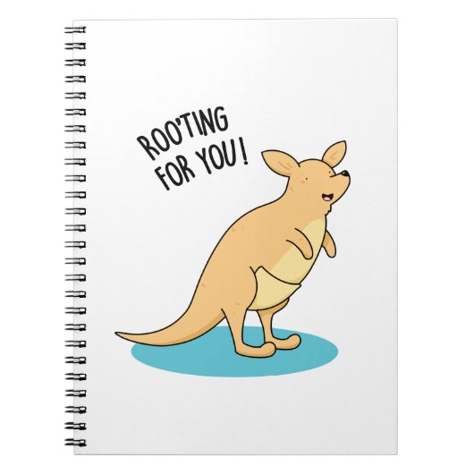 Roo-Ting voor u Funny Kangaroo Pun Notitieboek (Voorkant)