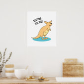 Roo-Ting voor u Funny Kangaroo Pun Poster (Keuken)
