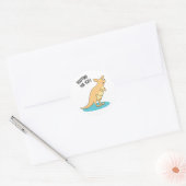 Roo-Ting voor u Funny Kangaroo Pun Ronde Sticker (Envelop)