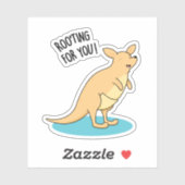 Roo-Ting voor u Funny Kangaroo Pun Sticker (Vel)