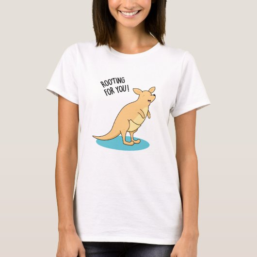 Roo-Ting voor u Funny Kangaroo Pun T-shirt (Voorkant)