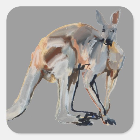 Roo Vierkante Sticker (Voorkant)