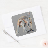 Roo Vierkante Sticker (Envelop)