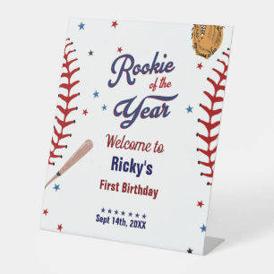 Roockie van het jaar eerste Boy Birthday welkom Reclamebord Met Voetstuk
