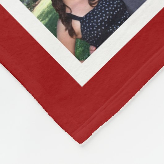 Rood 11 Monogram Lijst voor collage mozaïekplein Fleece Deken (Hoek)