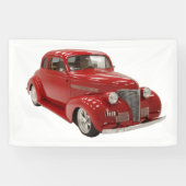 rood 1939 Coupe met Verjaardagsjaar Spandoek (Horizontaal)