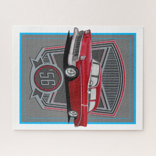 Rood 1956 Klassiek Legpuzzel (Horizontaal)