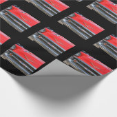 Rood, 1957 Chevy cadeauomslag. Cadeaupapier (Hoek)