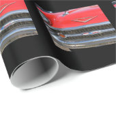 Rood, 1957 Chevy cadeauomslag. Cadeaupapier (Rol Hoek)