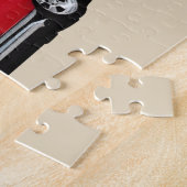 Rood 1957 Klassieke auto Legpuzzel (Zijkant)