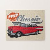 Rood 1957 Klassieke auto Legpuzzel (Horizontaal)