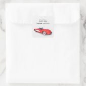 Rood 1960 Corvette Vierkante Sticker (Tas)