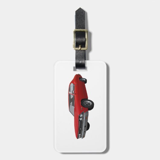 Rood 1968 Chevelle SS: Bagagelabel (Voorkant verticaal)