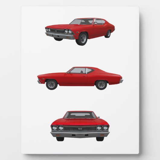 Rood 1968 Chevelle SS: Fotoplaat (Voorkant)