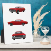 Rood 1968 Chevelle SS: Fotoplaat (Zijkant)