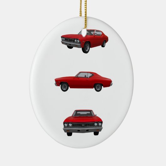 Rood 1968 Chevelle SS: Keramisch Ornament (Rechts)