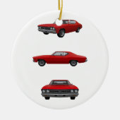 Rood 1968 Chevelle SS: Keramisch Ornament (Voorkant)