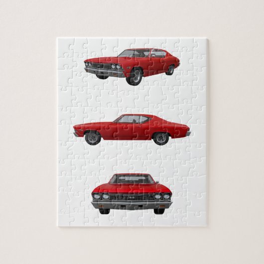 Rood 1968 Chevelle SS: Legpuzzel (Verticaal)