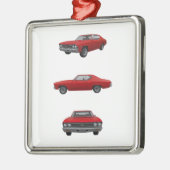 Rood 1968 Chevelle SS: Metalen Ornament (Links)