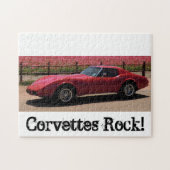 Rood 1975 Corvette L82 Stingray Puzzle Legpuzzel (Horizontaal)