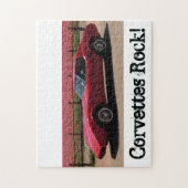 Rood 1975 Corvette L82 Stingray Puzzle Legpuzzel (Verticaal)