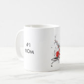 rood, #1MOM, #1 MOM Koffiemok (Voorkant links)