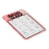Rood 2018 Kalender Koelkast Locker Magneet (Rechterzijde)