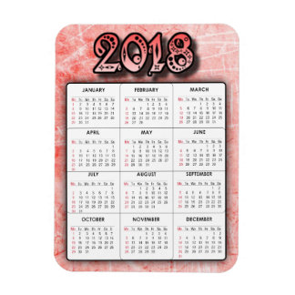 Rood 2018 Kalender Koelkast Locker Magneet
