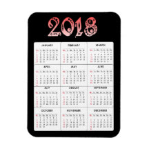 Rood 2018 Kalender Magneet
