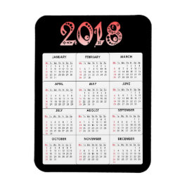 Rood 2018 Kalender Magneet