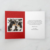 Rood 2025 Bold Typografie Nieuwjaarsfoto Feestdagen Kaart (Binnen)