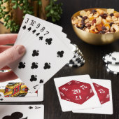 Rood 20-zijdig ijs pokerkaarten (Insitu)