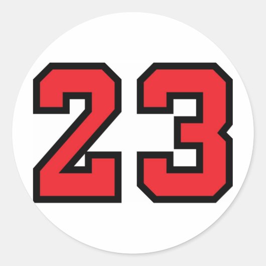 Rood 23 ronde sticker (Voorkant)