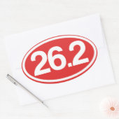 Rood 26,2 Sticker (volledige marathon Sticker) (Envelop)