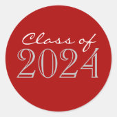 Rood 2 getinte Afstuderen envelop afdichting Stick Ronde Sticker (Voorkant)