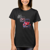 rood 2CV x 3 T-shirt (Voorkant)