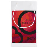 Rood 30 decennium van de verjaardag klein cadeauzakje (Achterkant)