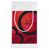 Rood 30 decennium van de verjaardag klein cadeauzakje (Voorkant)