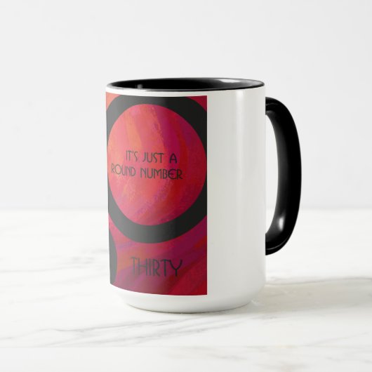 Rood 30 decennium van de verjaardag mok (Voorkant rechts)