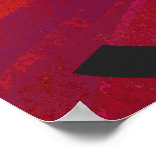 Rood 30 decennium van de verjaardag poster (Hoek)