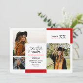 Rood 3 Aankondiging Foto Afstuderen (Staand voorkant)