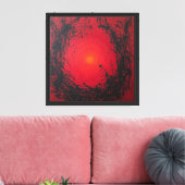 Rood#3 Canvas Afdrukken (Insitu (Woonkamer))