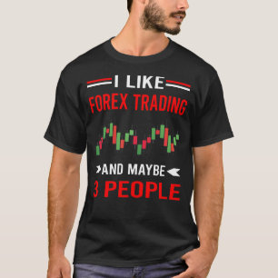Rood 3 Mensen Forex Trading Trader T-shirt