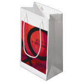 Rood 40 decennium van de verjaardag klein cadeauzakje (Voorkant Gekanteld)